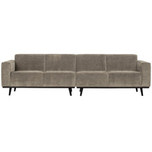 Laden Sie das Bild in den Galerie-Viewer, STATEMENT 4-SEATER SOFA 280 CM RIB FABRIC CLAY GREY