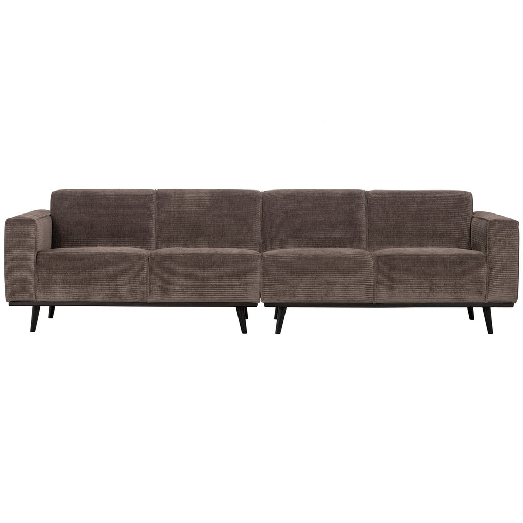 STATEMENT 4-SEATER SOFA 280 CM RIB FABRIC TAUPE