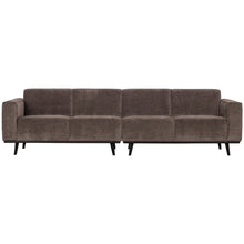 Laden Sie das Bild in den Galerie-Viewer, STATEMENT 4-SEATER SOFA 280 CM RIB FABRIC TAUPE
