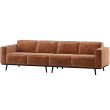 Laden Sie das Bild in den Galerie-Viewer, STATEMENT 4-SEATER SOFA 280 CM CHENILLE VELVET TERRA