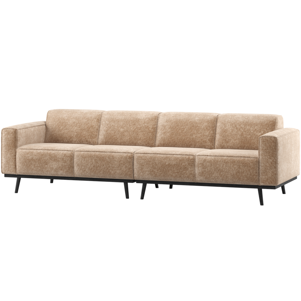 STATEMENT 4-SEATER SOFA 280 CM CHENILLE VELVET PEACH PINK