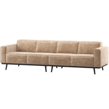 Laden Sie das Bild in den Galerie-Viewer, STATEMENT 4-SEATER SOFA 280 CM CHENILLE VELVET PEACH PINK