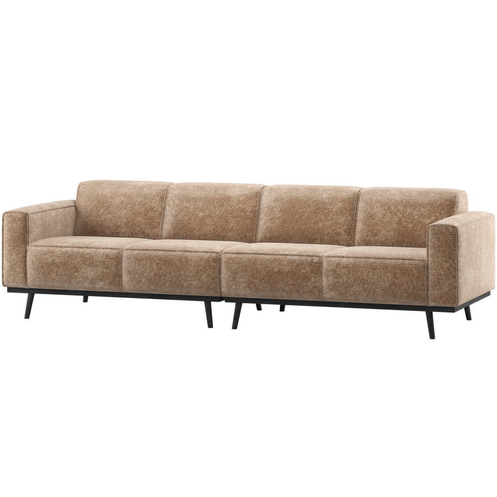 STATEMENT 4-SEATER SOFA 280 CM CHENILLE VELVET TAUPE