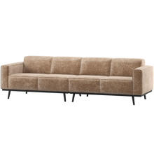 Laden Sie das Bild in den Galerie-Viewer, STATEMENT 4-SEATER SOFA 280 CM CHENILLE VELVET TAUPE