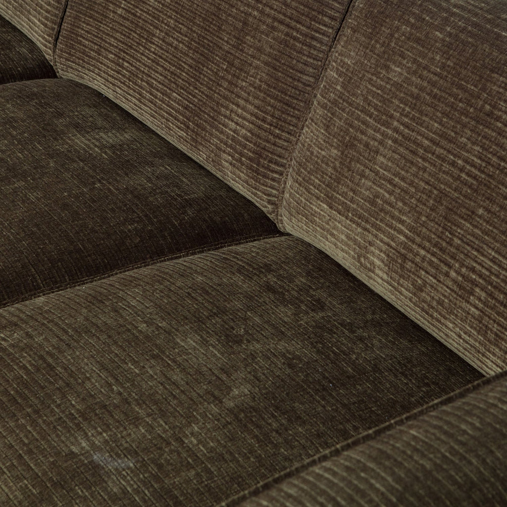 STATEMENT 4-SEATER SOFA 280 CM RIB FABRIC WARM GREEN