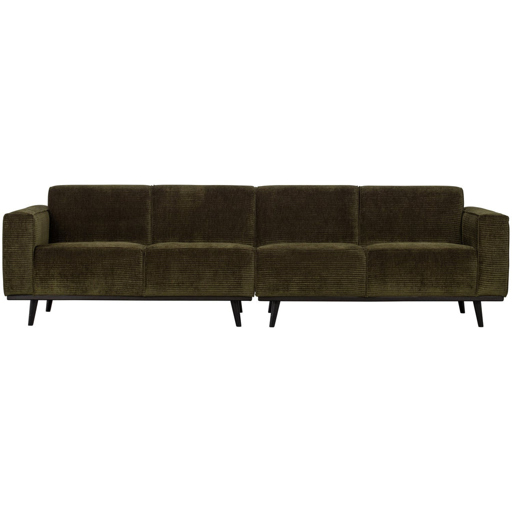 STATEMENT 4-SEATER SOFA 280 CM RIB FABRIC WARM GREEN