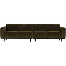 Laden Sie das Bild in den Galerie-Viewer, STATEMENT 4-SEATER SOFA 280 CM RIB FABRIC WARM GREEN