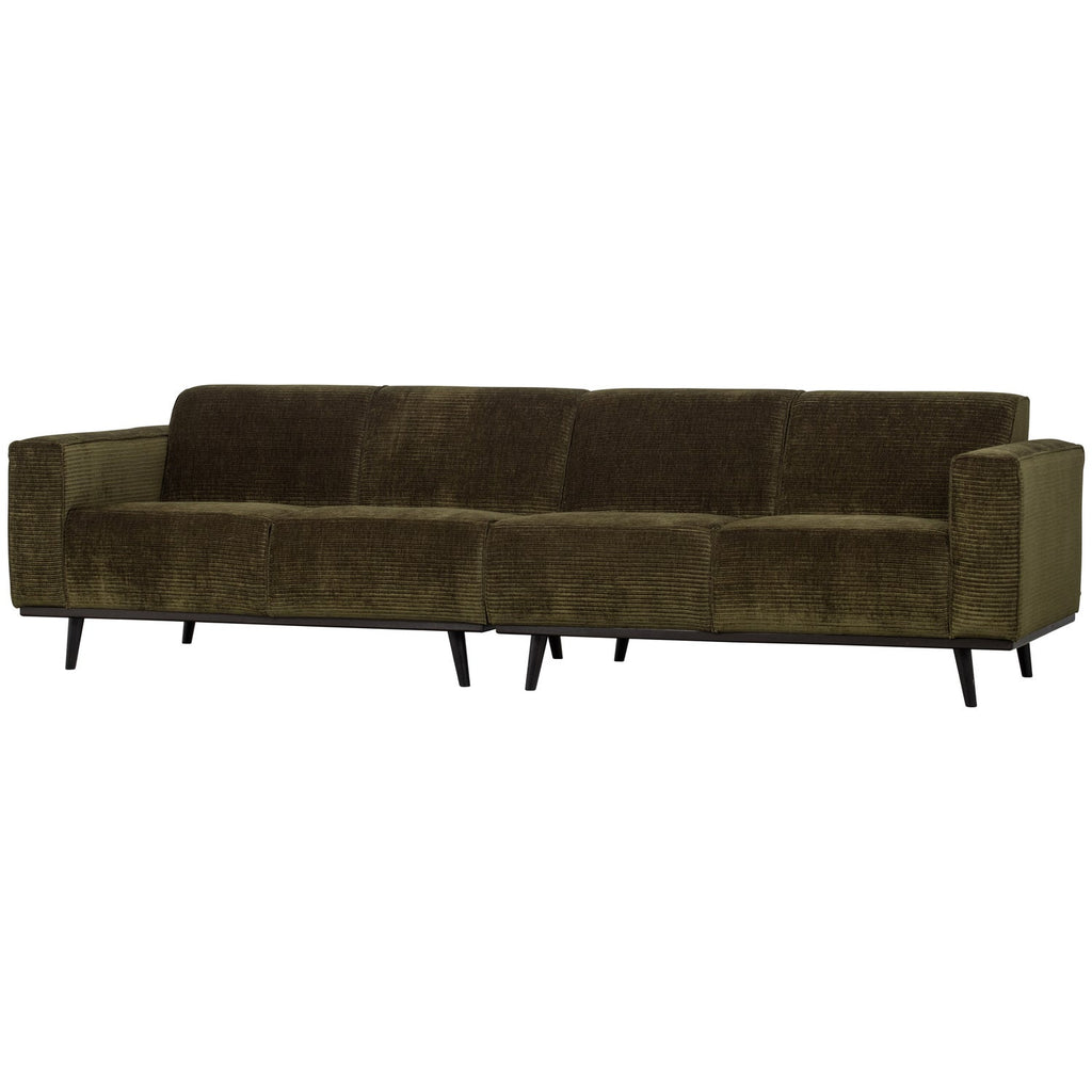 STATEMENT 4-SEATER SOFA 280 CM RIB FABRIC WARM GREEN