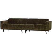 Laden Sie das Bild in den Galerie-Viewer, STATEMENT 4-SEATER SOFA 280 CM RIB FABRIC WARM GREEN
