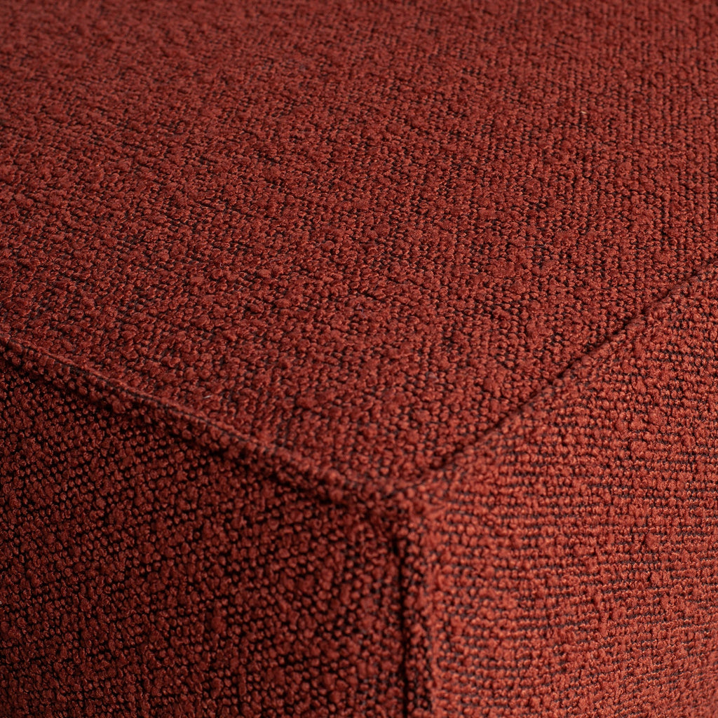 STATEMENT CORNER SOFA LEFT BOUCLE CHESTNUT BROWN