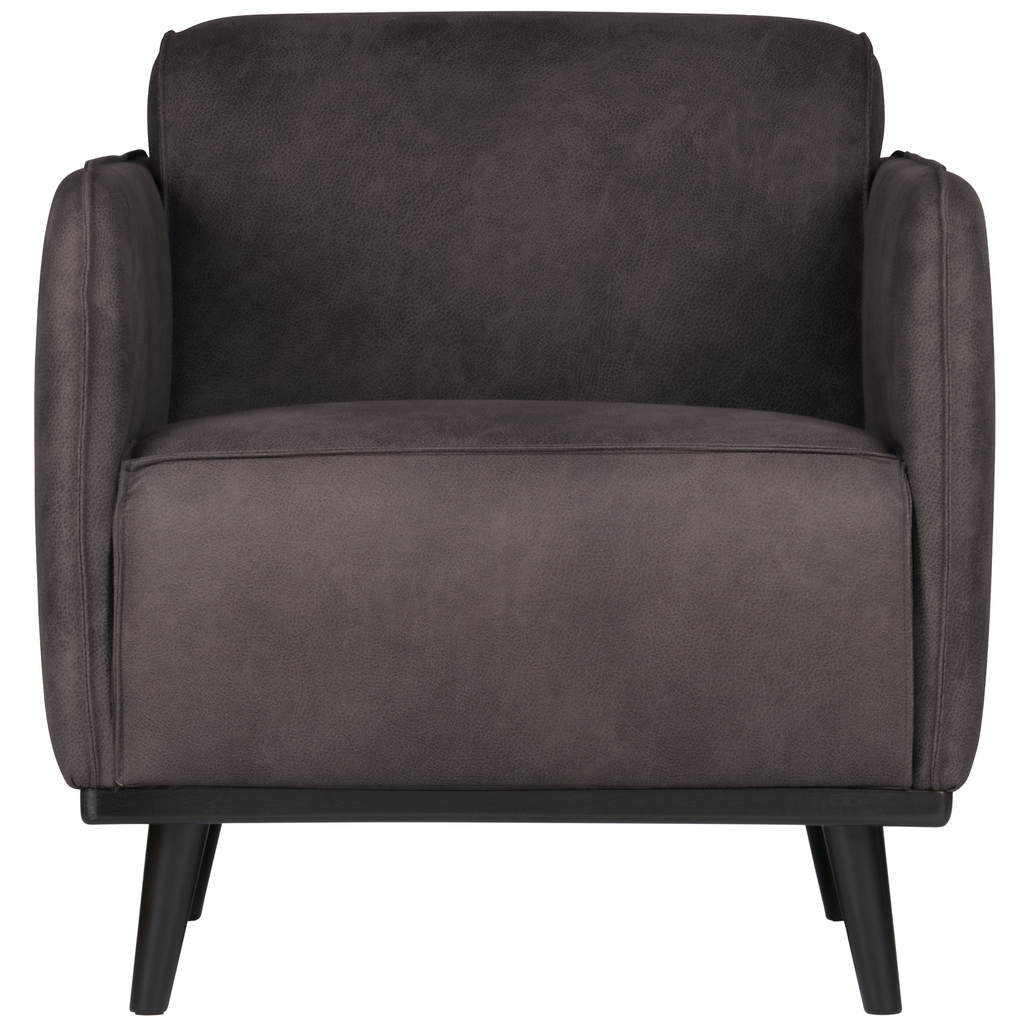 STATEMENT ARM CHAIR ECO LEATHER DARK GREY