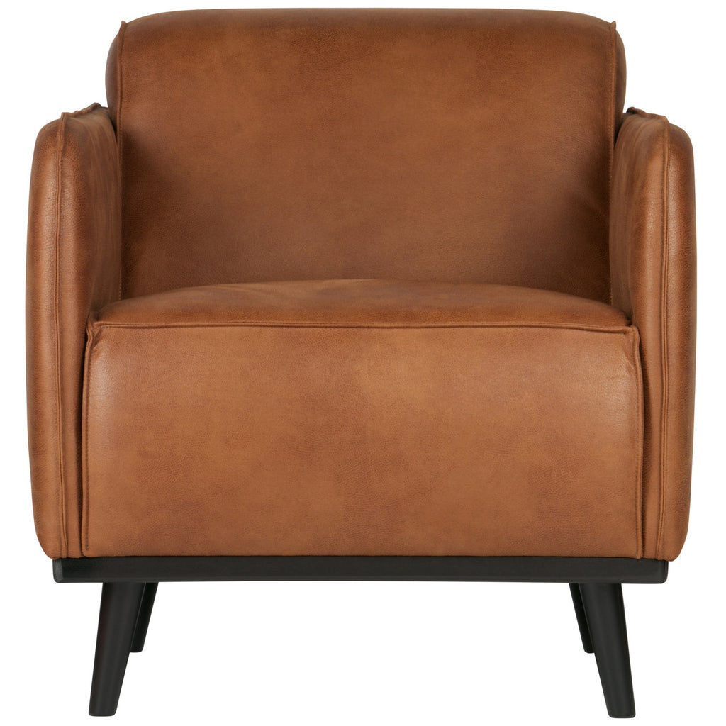STATEMENT ARM CHAIR ECO LEATHER COGNAC