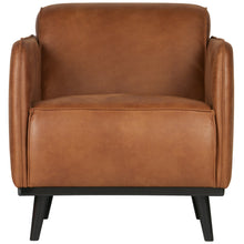 Laden Sie das Bild in den Galerie-Viewer, STATEMENT ARM CHAIR ECO LEATHER COGNAC