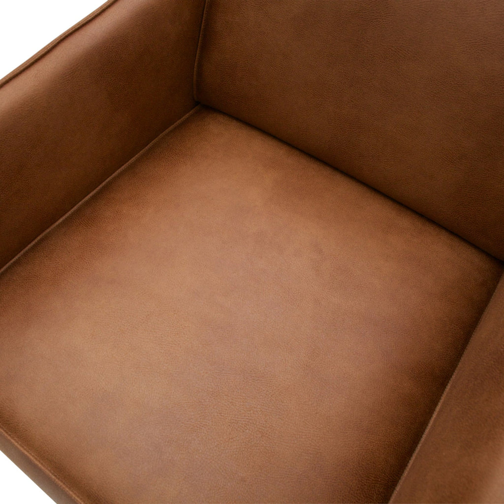STATEMENT ARM CHAIR ECO LEATHER COGNAC