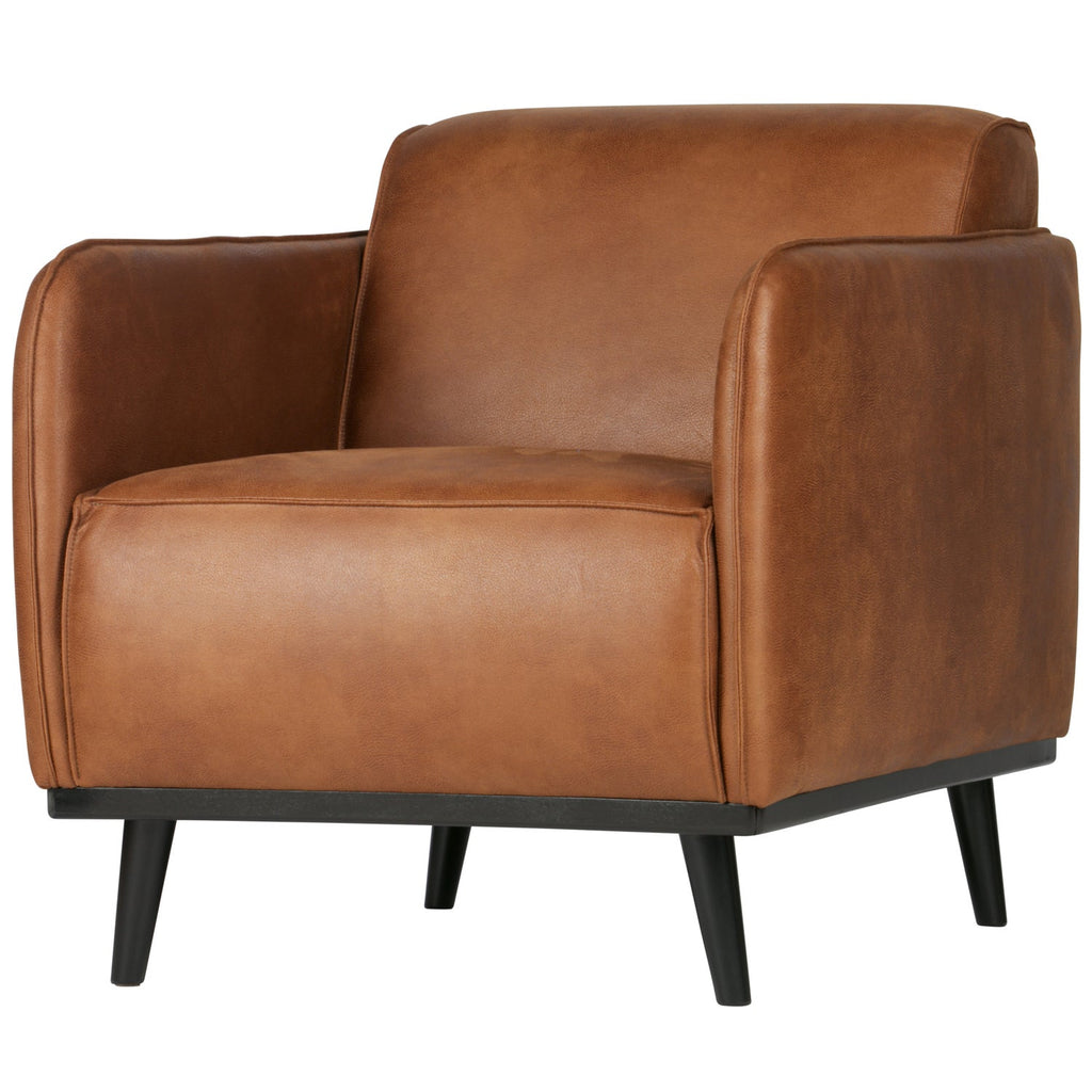 STATEMENT ARM CHAIR ECO LEATHER COGNAC