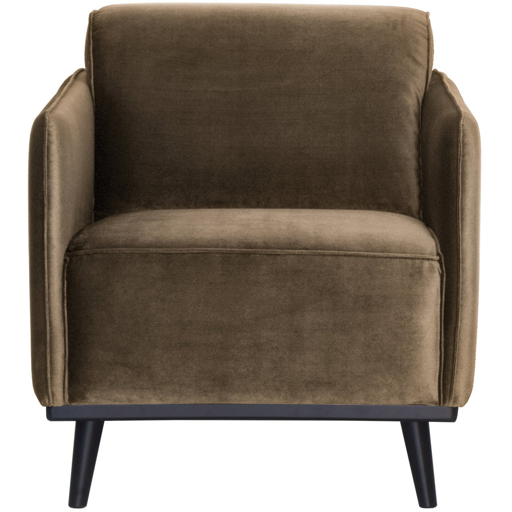 STATEMENT ARM CHAIR VELVET TAUPE