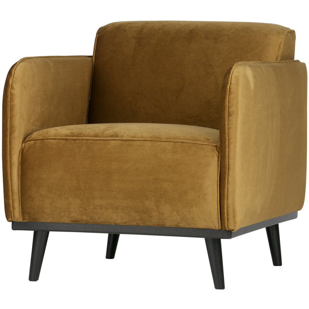 STATEMENT ARM CHAIR VELVET HONEY YELLOW