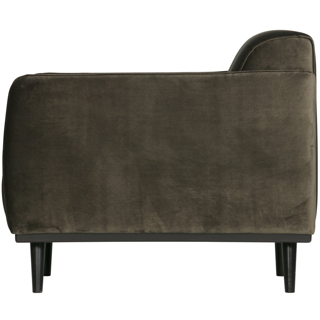STATEMENT ARM CHAIR VELVET WARM GREEN
