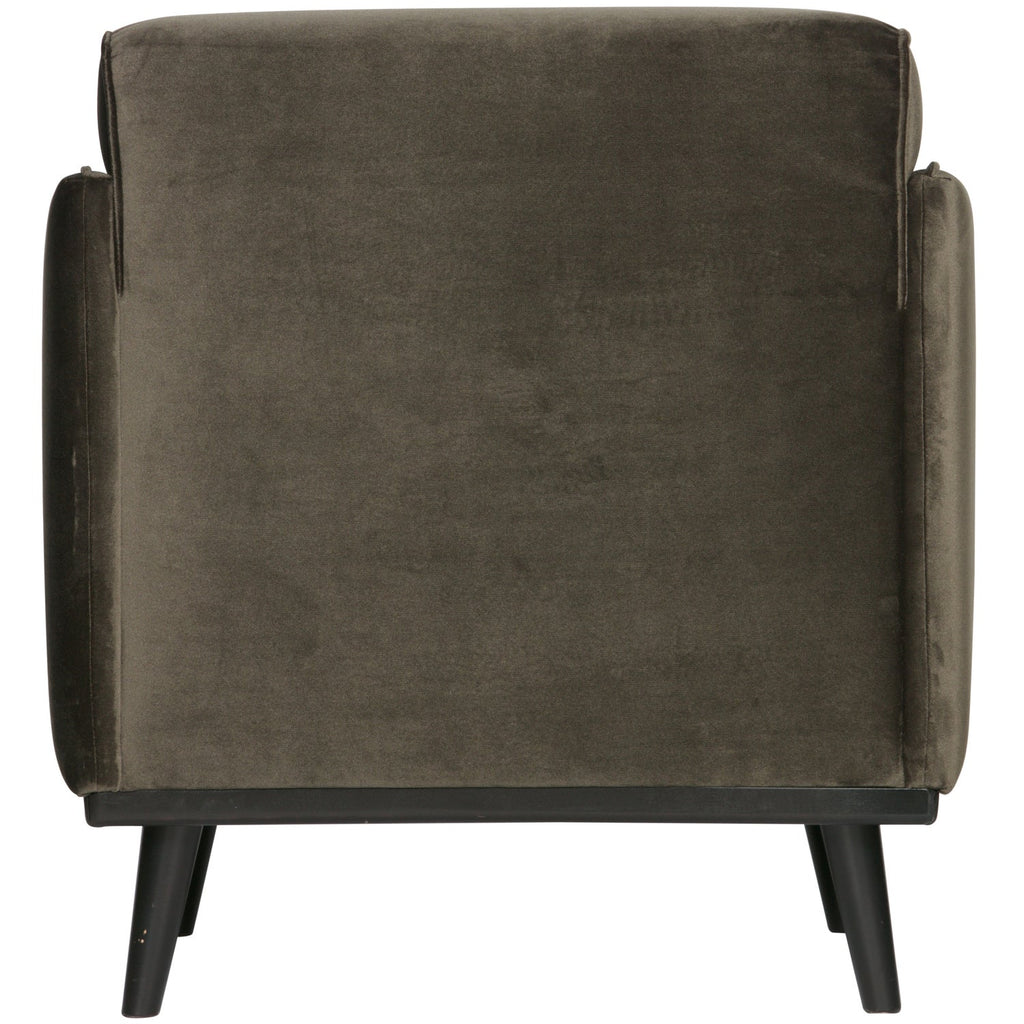 STATEMENT ARM CHAIR VELVET WARM GREEN