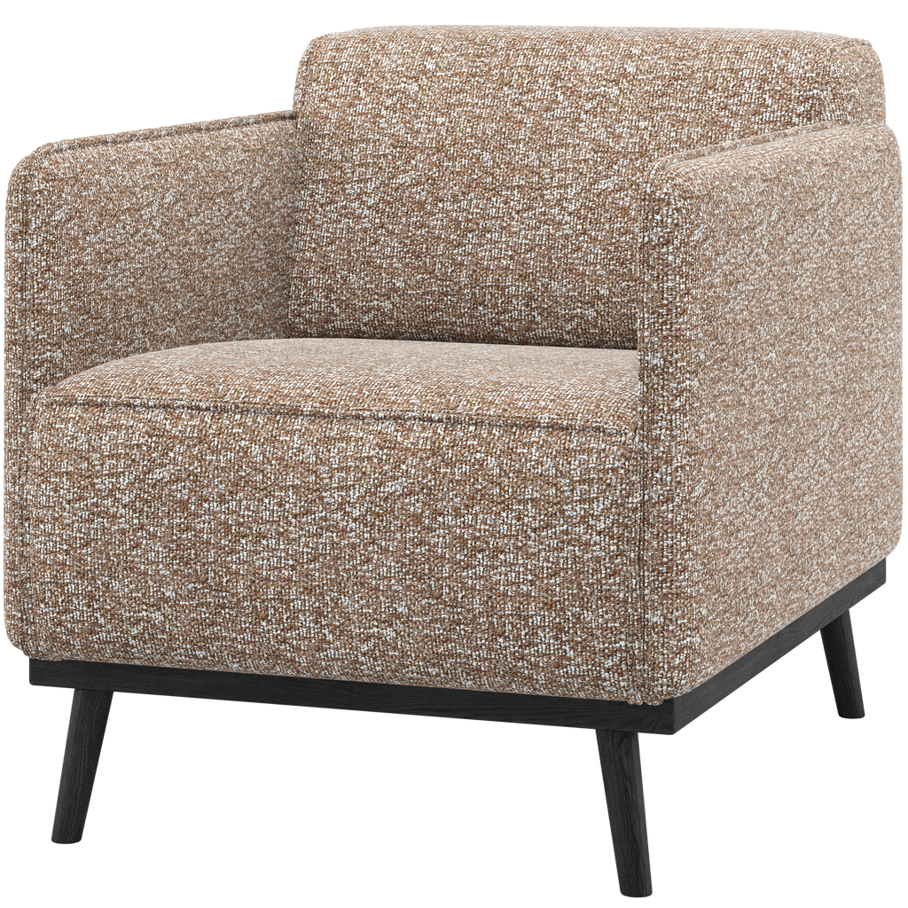 STATEMENT ARMCHAIR LIGHT BROWN MELANGE