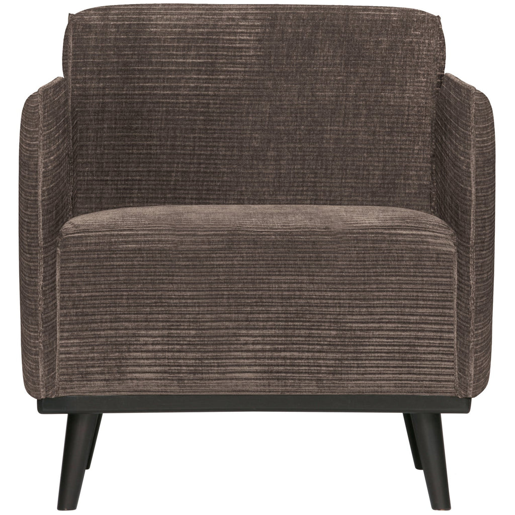 STATEMENT ARM CHAIR RIB FABRIC TAUPE