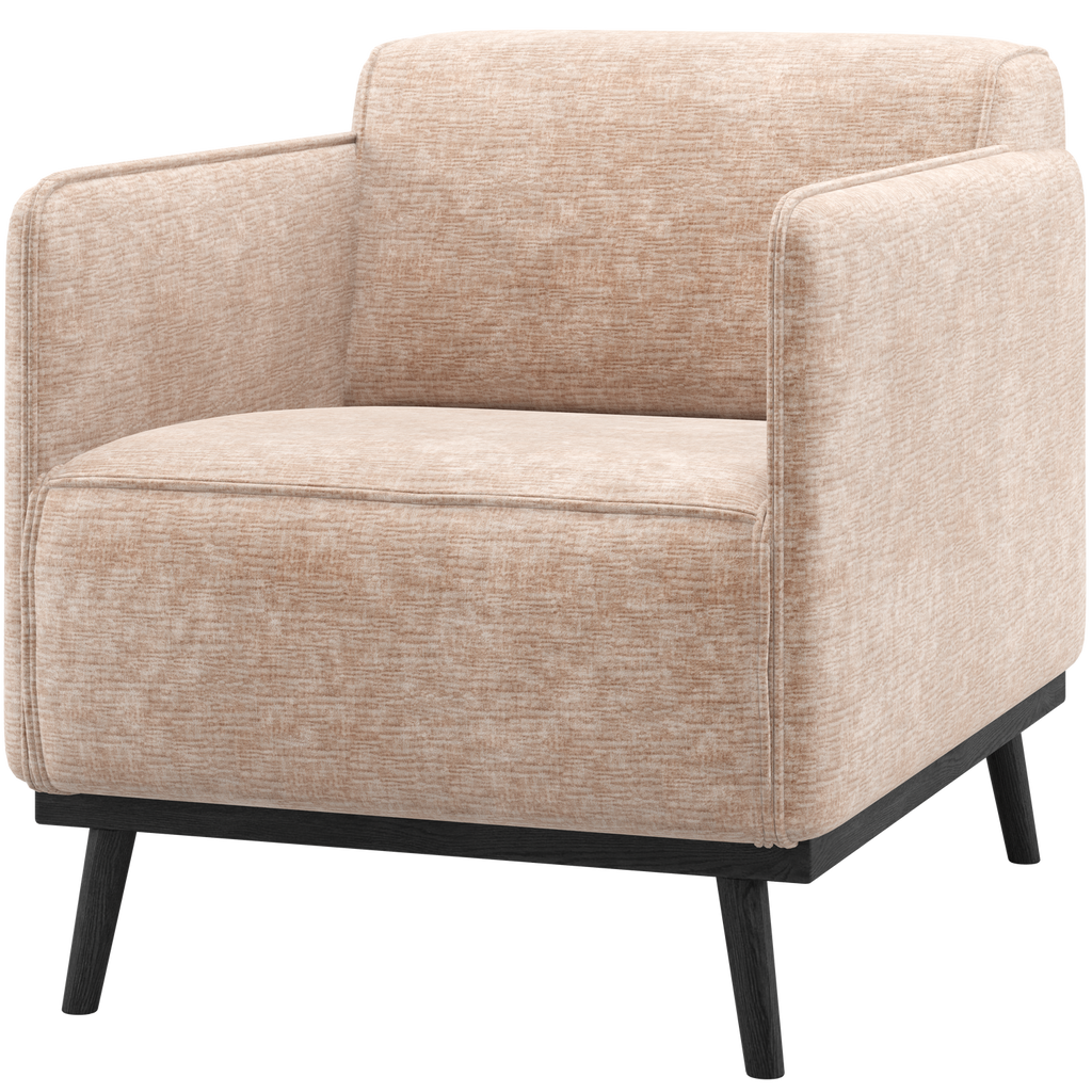 STATEMENT ARMCHAIR CHENILLE VELVET NATURAL
