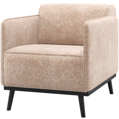 STATEMENT ARMCHAIR CHENILLE VELVET NATURAL
