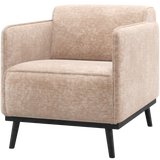 STATEMENT ARMCHAIR CHENILLE VELVET NATURAL