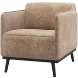 STATEMENT ARMCHAIR CHENILLE VELVET TAUPE