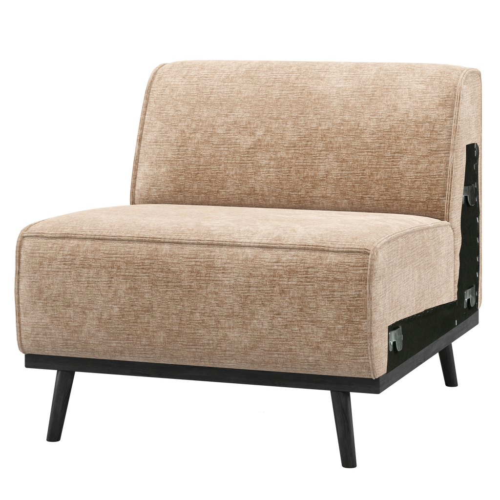 STATEMENT 1-SEATER ELEMENT CHENILLE VELVET PEACH PINK