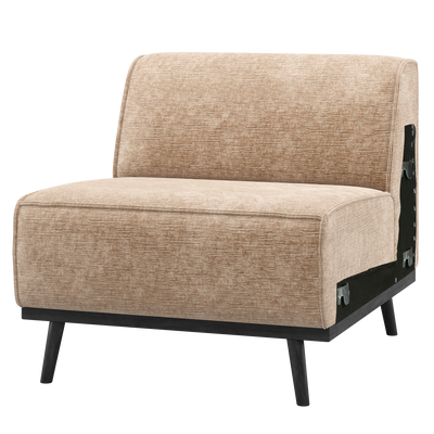 STATEMENT 1-SEATER ELEMENT CHENILLE VELVET PEACH PINK