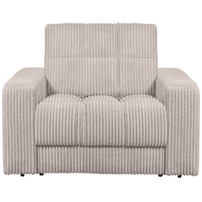 SECOND DATE ARMCHAIR RIB FABRIC NATURAL