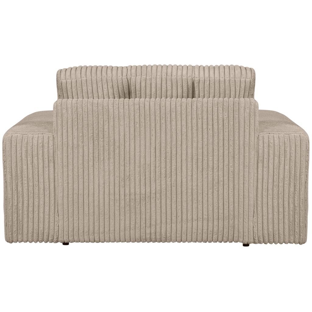 SECOND DATE LOVESEAT RIB FABRIC TRAVERTIN