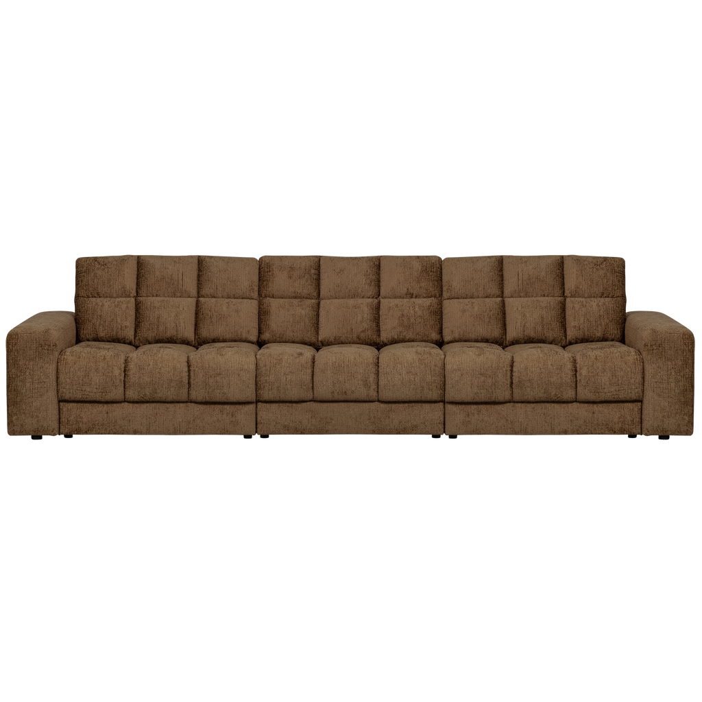 SECOND DATE 3-SEATER STRUCTURE VELVET BRASS