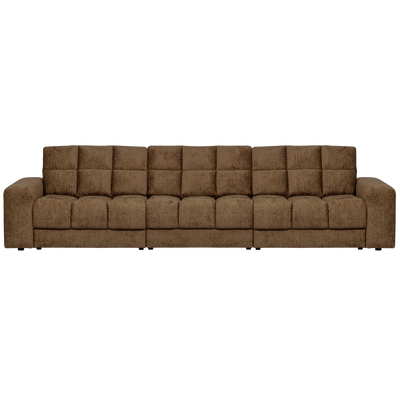SECOND DATE 3-SEATER STRUCTURE VELVET BRASS