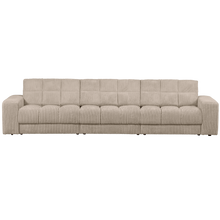 Laden Sie das Bild in den Galerie-Viewer, SECOND DATE 3-SEATER RIB FABRIC TRAVERTIN