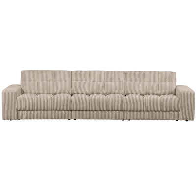 SECOND DATE 3-SEATER RIB FABRIC TRAVERTIN