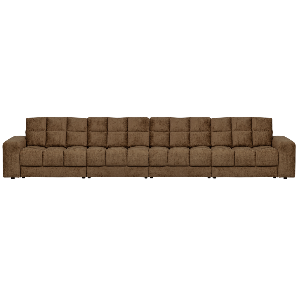 SECOND DATE 4-SEATER STRUCTURE VELVET BRASS