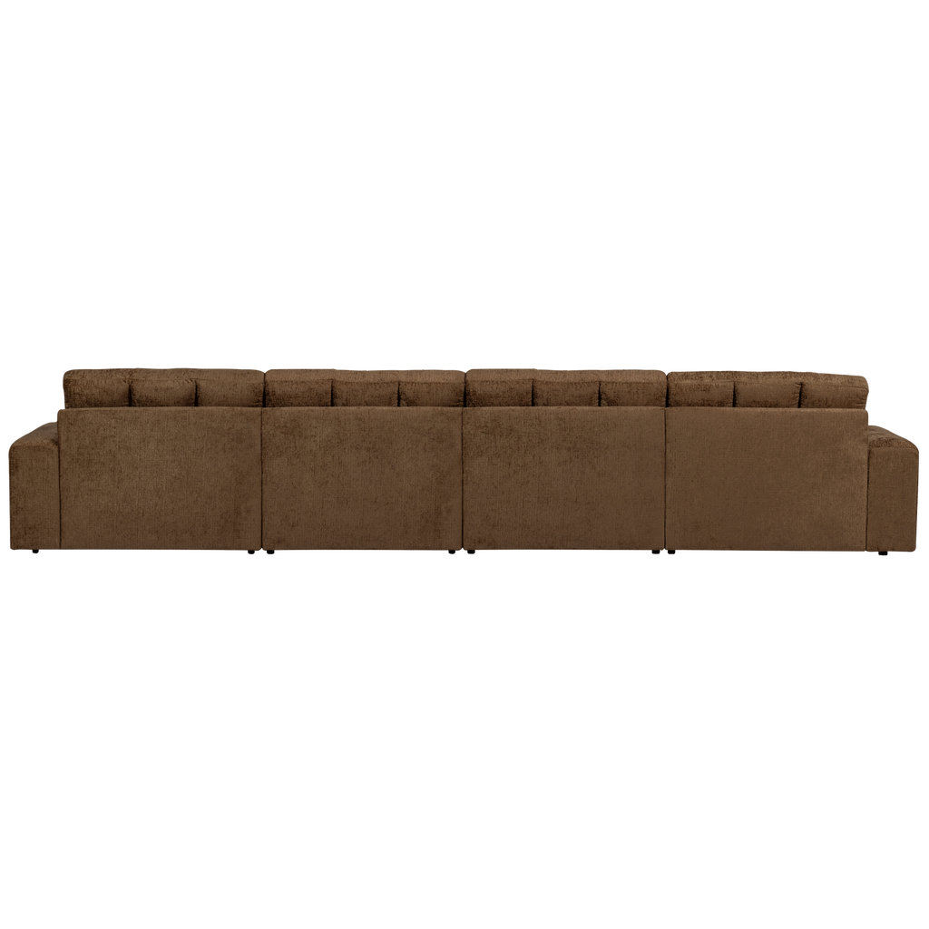 SECOND DATE 4-SEATER STRUCTURE VELVET BRASS