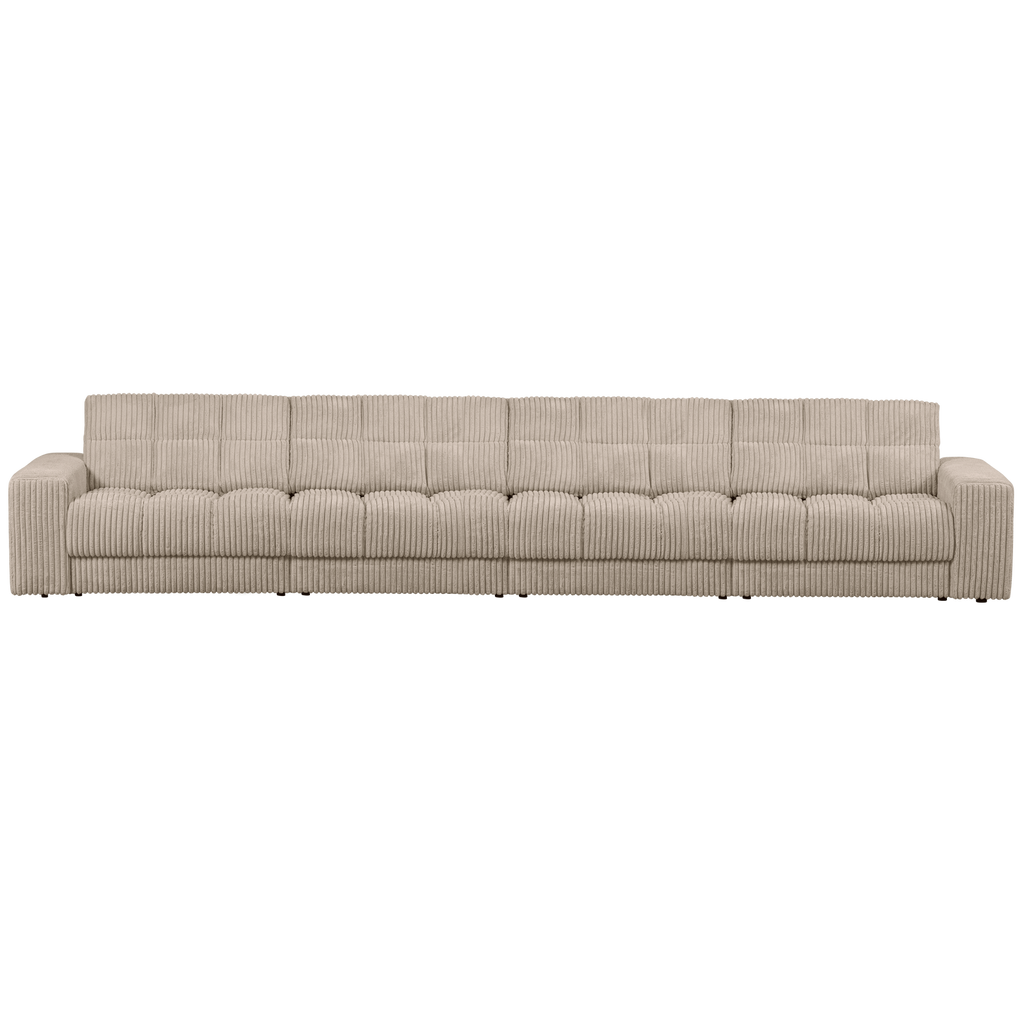 SECOND DATE 4-SEATER RIB FABRIC TRAVERTIN