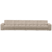 Laden Sie das Bild in den Galerie-Viewer, SECOND DATE 4-SEATER RIB FABRIC TRAVERTIN