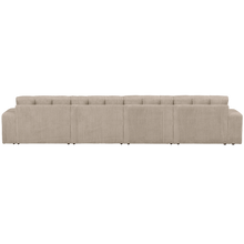 Laden Sie das Bild in den Galerie-Viewer, SECOND DATE 4-SEATER RIB FABRIC TRAVERTIN