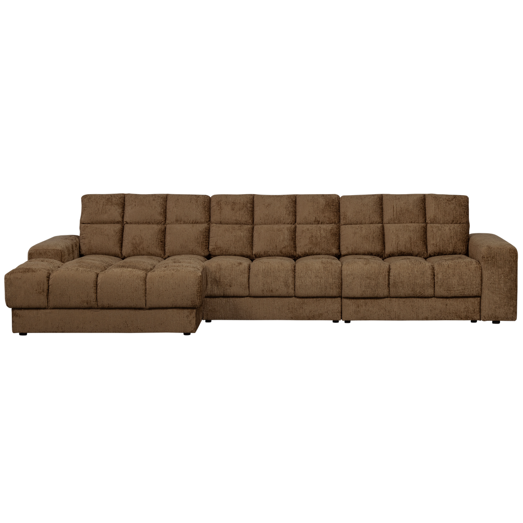 SECOND DATE CHAISE LONGUE LEFT STRUCTURE VELVET BRASS