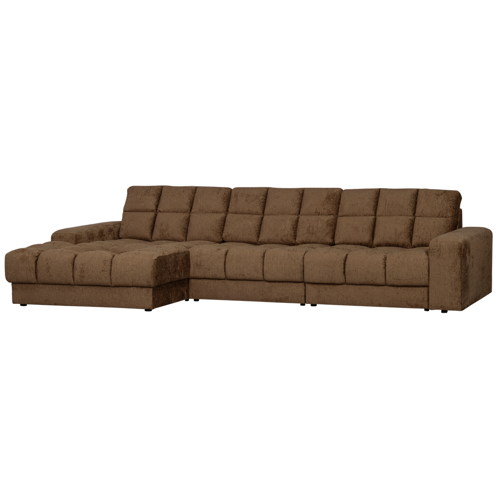 SECOND DATE CHAISE LONGUE LEFT STRUCTURE VELVET BRASS