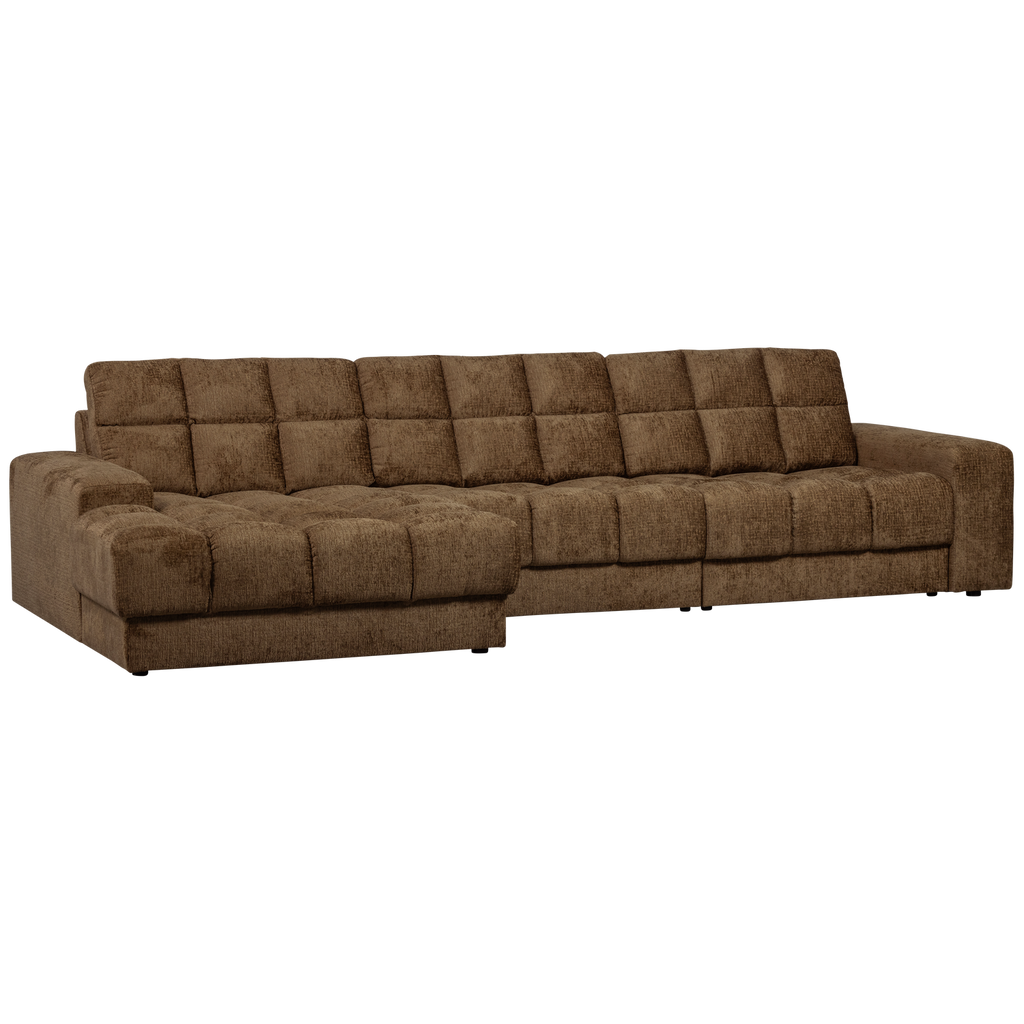 SECOND DATE CHAISE LONGUE LEFT STRUCTURE VELVET BRASS