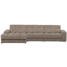Laden Sie das Bild in den Galerie-Viewer, SECOND DATE CHAISE LONGUE LEFT RIB FABRIC MUD