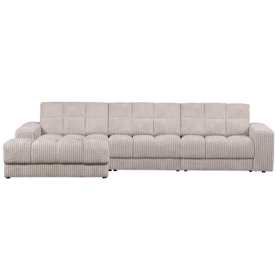 SECOND DATE CHAISE LONGUE LEFT RIB FABRIC NATURAL
