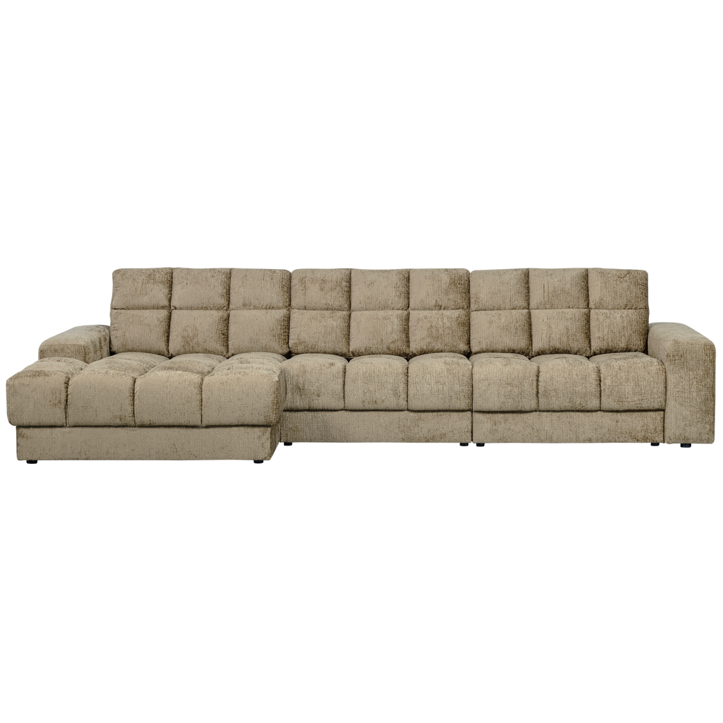 SECOND DATE CHAISE LONGUE LEFT STRUCTURE VELVET WHEATFIELD