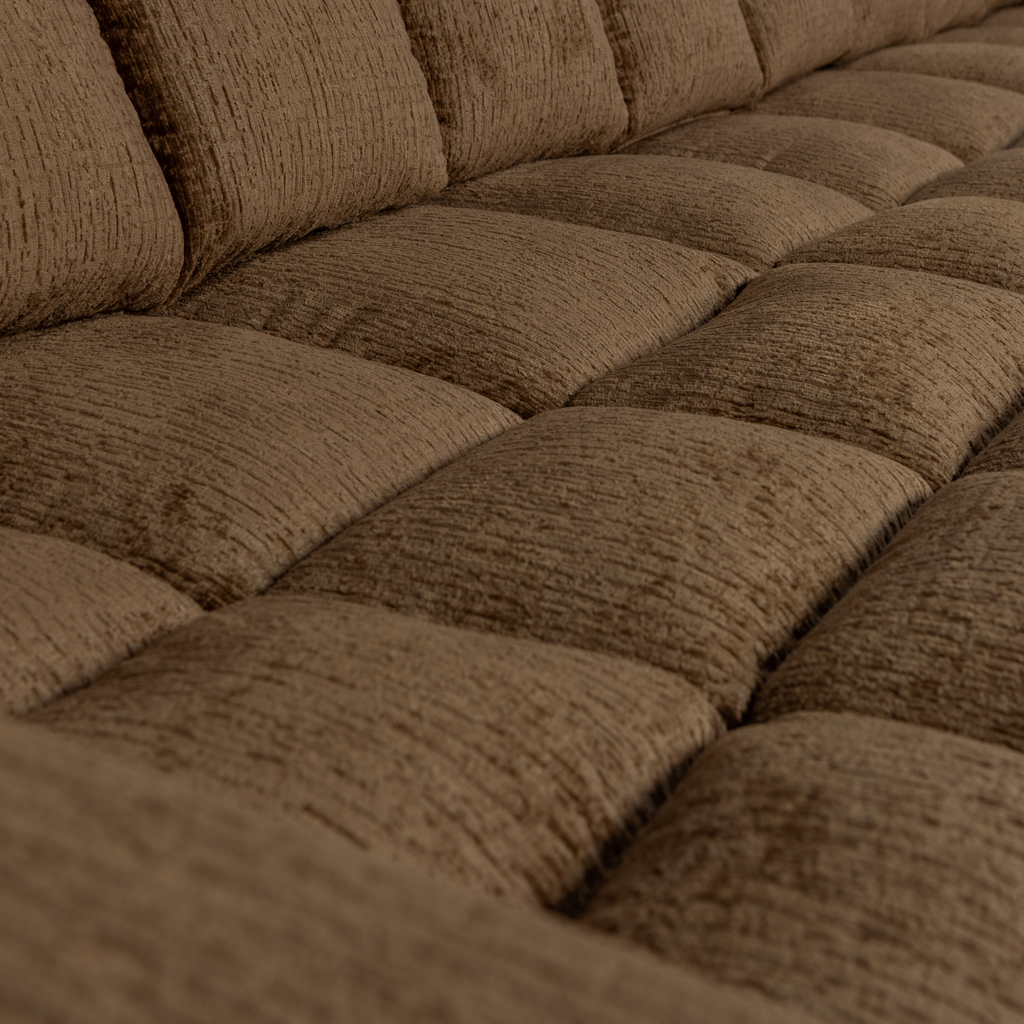 SECOND DATE CHAISE LONGUE RIGHT STRUCTURE VELVET BRASS