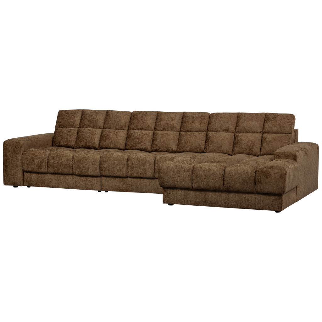 SECOND DATE CHAISE LONGUE RIGHT STRUCTURE VELVET BRASS